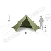 Туристическая палатка Лотос Пирамида-2 (3.60x3.40x1.9 м)
