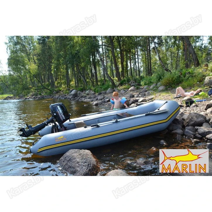 Надувная 4-местная ПВХ лодка Marlin 320SLK