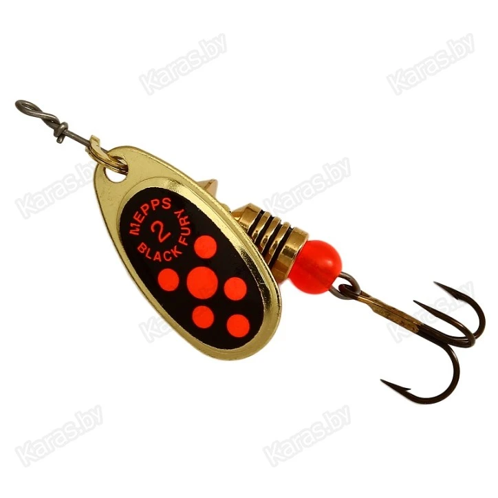 Блесна вращающаяся Mepps Black Fury Orange 2-** (4.5г)