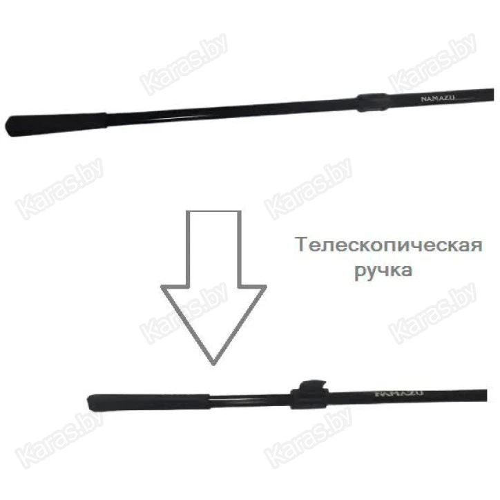 Подсачек складной телескопический Namazu Pro NoKnot Net PVC 160 см 60х60