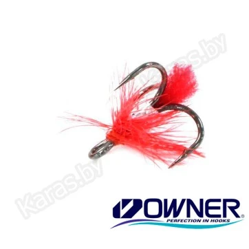Крючок тройник Owner с мухой №16 TROMU16