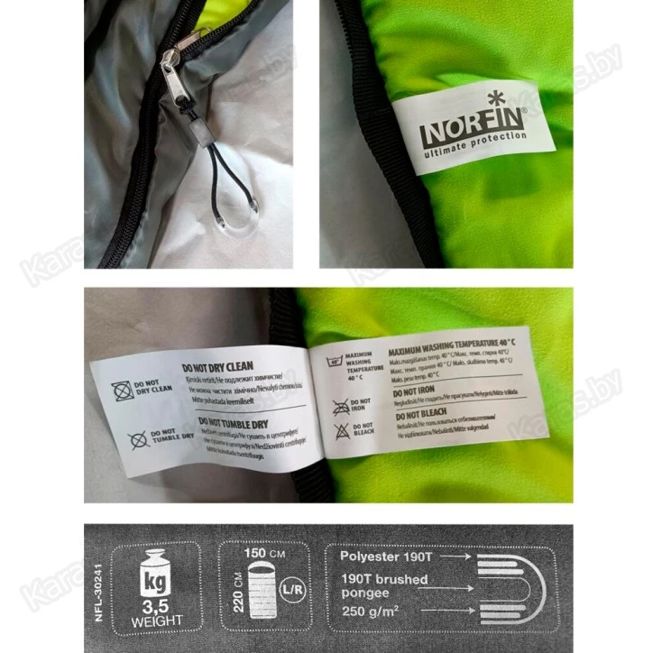Спальный мешок двухместный Norfin Alpine Comfort Double Green 250 (0°С)