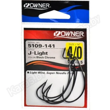 Крючки офсетные Owner J-Light
