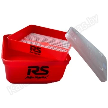Коробка для наживки с ситом и крышкой RS (130x130x50 мм)