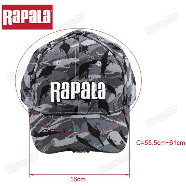 Кепка Rapala с фонариком