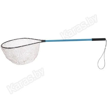 Подсачек складной SPRO Rubber mesh Landing net BLUE 132 см