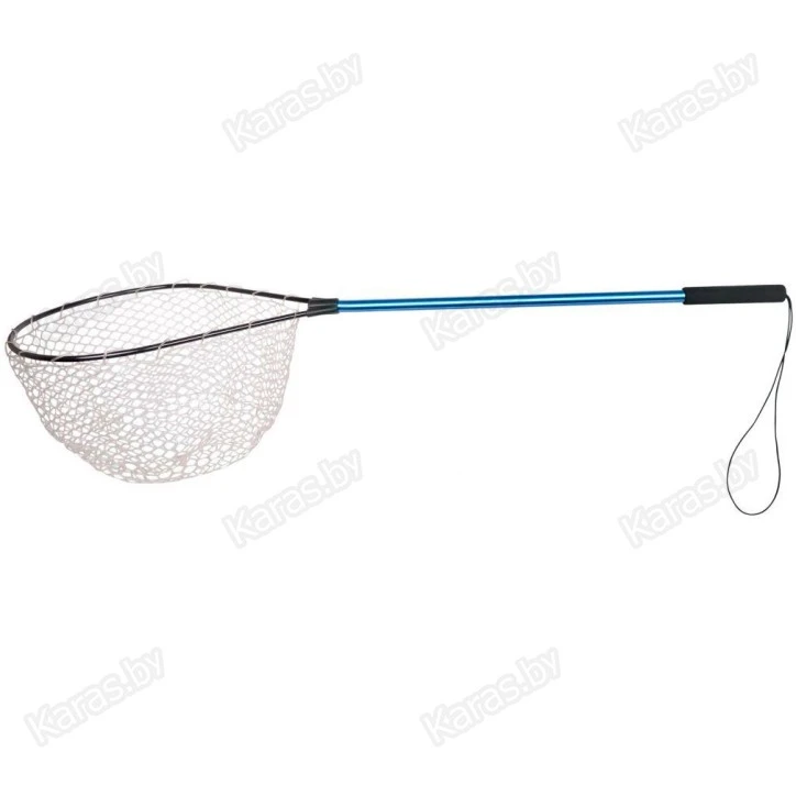 Подсачек складной SPRO Rubber mesh Landing net BLUE 132 см