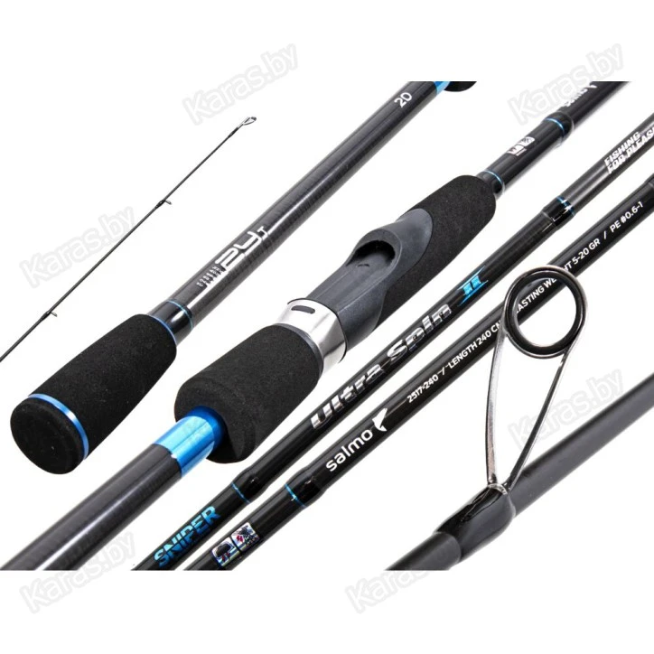 Спиннинг Salmo Sniper Ultra Spin II, углеволокно, 2.40 м, тест 5-20 г, 128 г