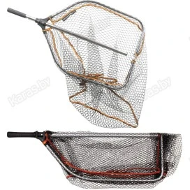 Подсачек складной Savage Gear Pro Folding Rubber Large Mesh XL 185х70х85 см с прорезиненной сеткой