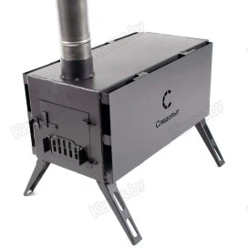 Печь дровяная Следопыт Light большая PF-SW-11 (с экранами, угловыми трубами)