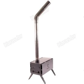 Печь дровяная Следопыт Light большая PF-SW-11 (с экранами, угловыми трубами)