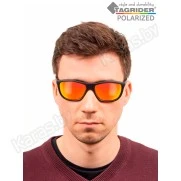 Очки поляризационные Tagrider N29-45 Gold Red Mirror в чехле