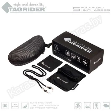 Очки поляризационные Tagrider N14-1 BROWN в чехле