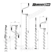 Ледобур двуручный Тонар Buran 100L (левое вращение)
