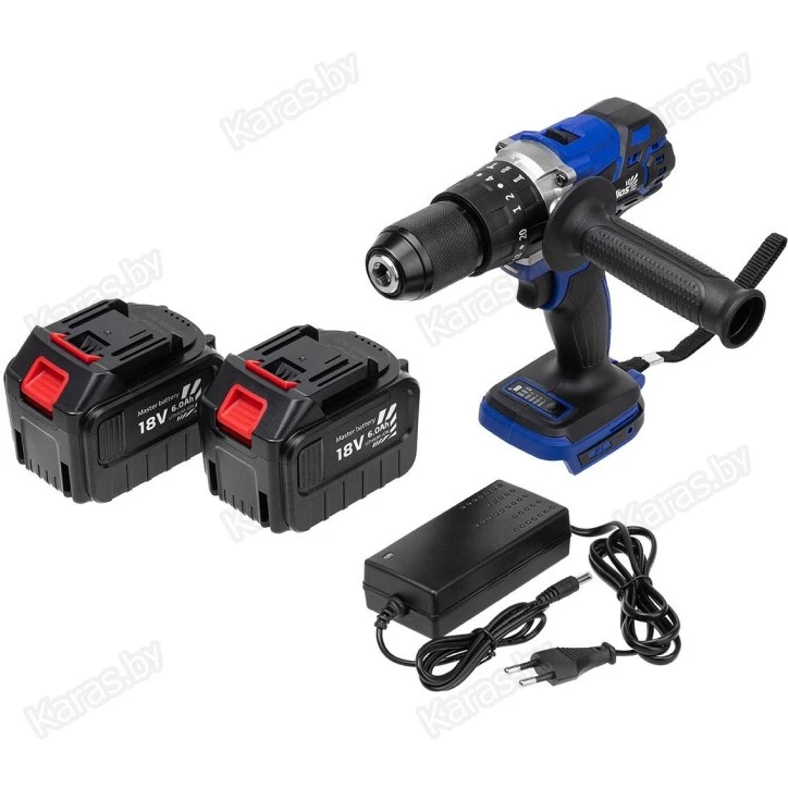 Шуруповерт-электробур 120 Нм, 18V, 6Ah (HS-LB176) Helios