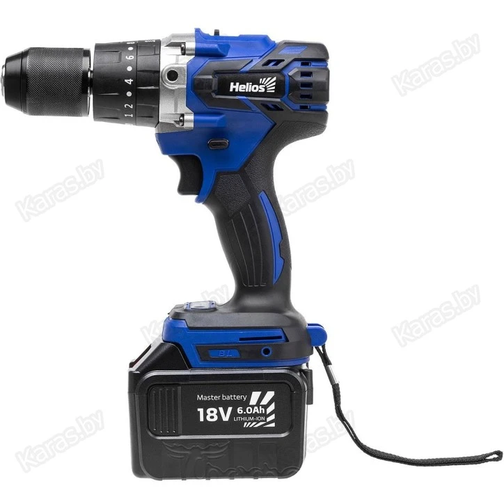 Шуруповерт-электробур 120 Нм, 18V, 6Ah (HS-LB176) Helios