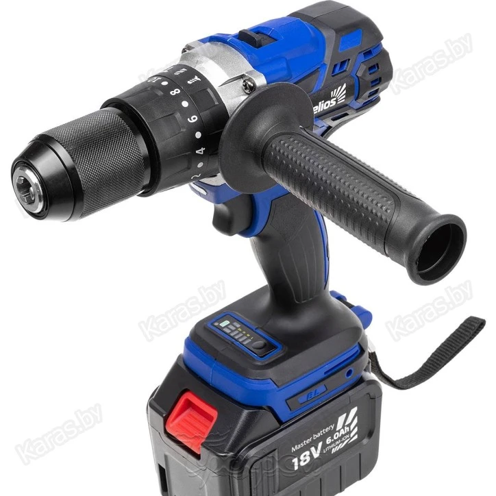 Шуруповерт-электробур 120 Нм, 18V, 6Ah (HS-LB176) Helios