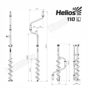 Ледобур Helios 110D мм