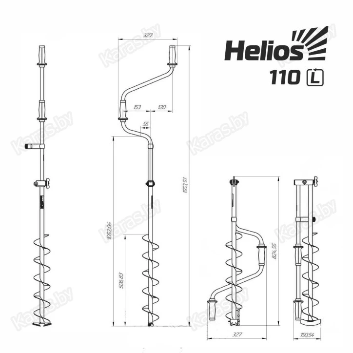 Ледобур Helios 110D мм