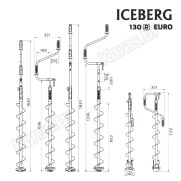 Ледобур двуручный Тонар Iceberg-Euro 130R - 1300 v3.0
