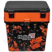 Ящик рыболовный зимний Helios Shark 19 л (оранжевый)