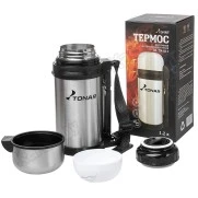 Термос Тонар 1.2л (две чашки. ручка. ремень) HS.TM-011