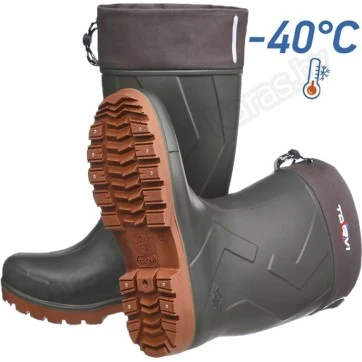 Сапоги зимние Torvi -40°C из ЭВА с подошвой ПУ и шипами (олива)