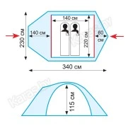Палатка Tramp COLIBRI PLUS 2 (v2)