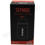 Термос пищевой Tramp 0,8 л с ложкой и чехлом (оливковый)