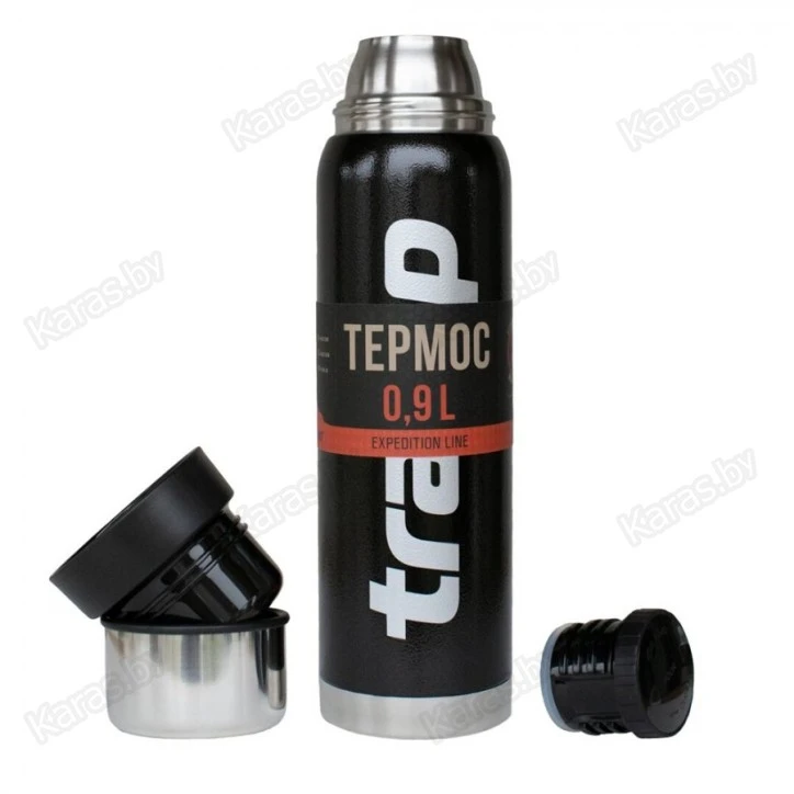 Термос TRAMP Expedition Line 0,9 л с дополнительной чашкой (черный)