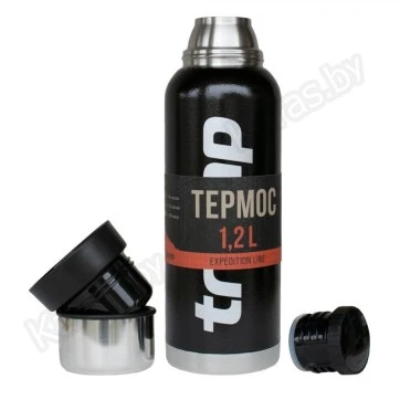 Термос TRAMP Expedition Line 1,2 л с дополнительной чашкой (черный)