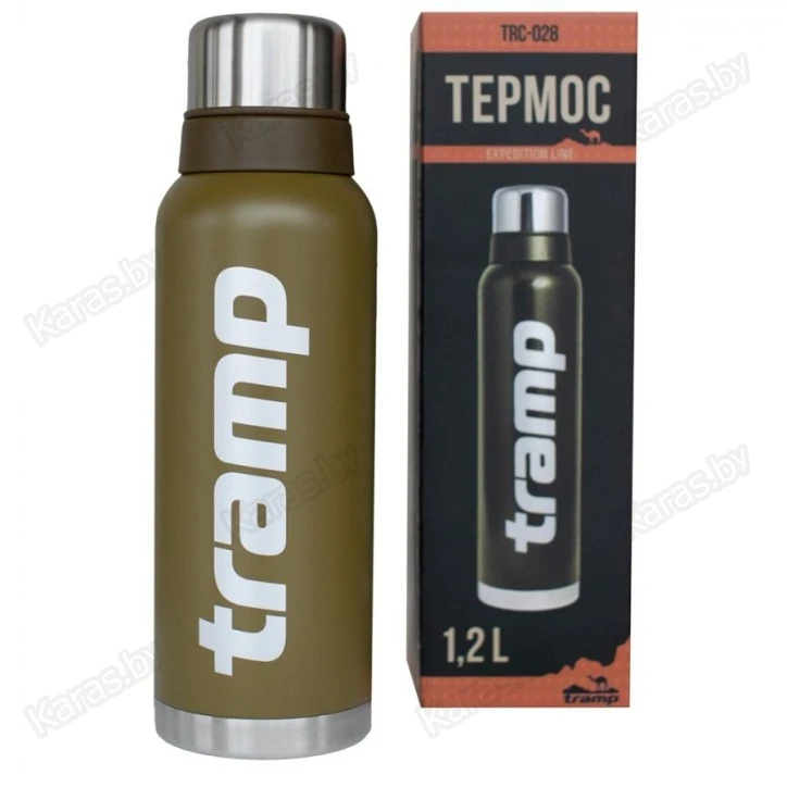 Термос TRAMP Expedition Line 1,2 л с дополнительной чашкой (оливковый)