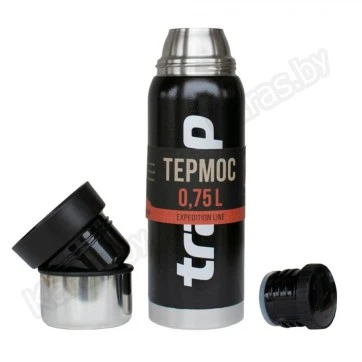 Термос TRAMP Expedition Line 0,75 л с дополнительной чашкой (черный)