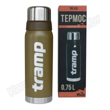 Термос TRAMP Expedition Line 0,75 л с дополнительной чашкой (оливковый)