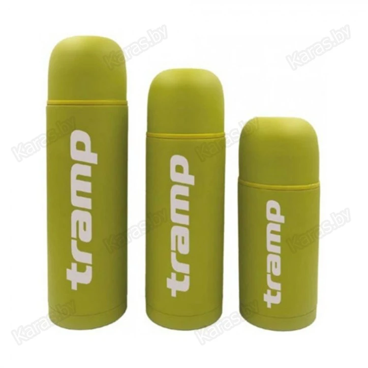 Термос TRAMP Soft Touch 0,75 л с дополнительной чашкой (оливковый)