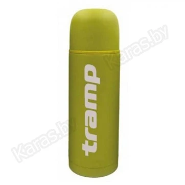 Термос TRAMP Soft Touch 1,0 л с дополнительной чашкой (оливковый)