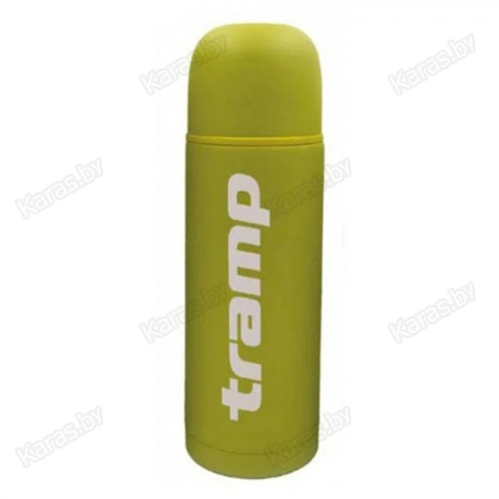 Термос TRAMP Soft Touch 1,0 л с дополнительной чашкой (оливковый)