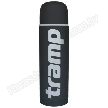 Термос TRAMP Soft Touch 1,2 л с дополнительной чашкой (серый)