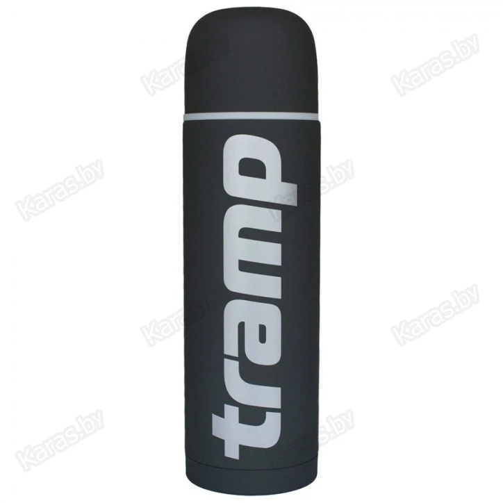 Термос TRAMP Soft Touch 1,2 л с дополнительной чашкой (серый)