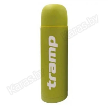 Термос TRAMP Soft Touch 1,2 л с дополнительной чашкой (оливковый)