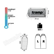 Ультралегкий спальный мешок Tramp Mersey v2 TRS-038 (0°C)
