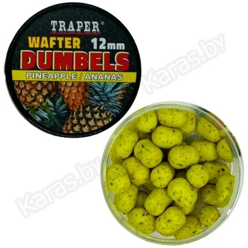 Бойлы Traper Boilies Dumbels Wafter 12 мм/40 г Ananas (Ананас)