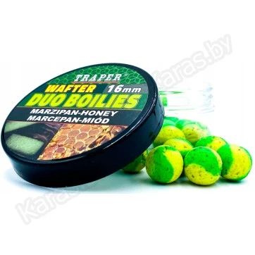 Бойлы Traper Duo Boilies Wafter 16 мм/40 г Marcepan/Miód (Марципан/Мед)