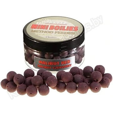 Бойлы Traper Mini Boilies Halibut czerwony 9 mm (красный палтус, 50г)