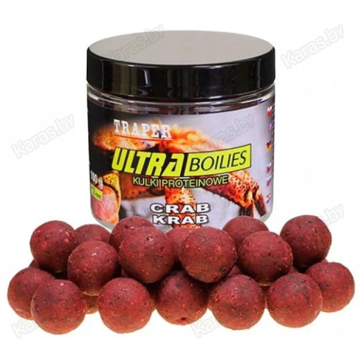 Бойлы Traper Ultra Boilies Krab 12mm (краб, 100г)