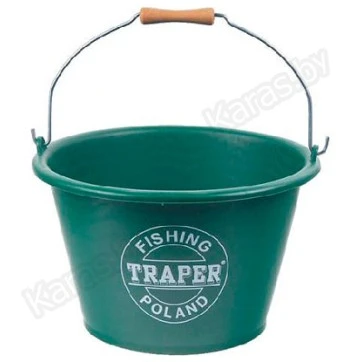 Ведро для прикормки Traper 17 л (зеленое)
