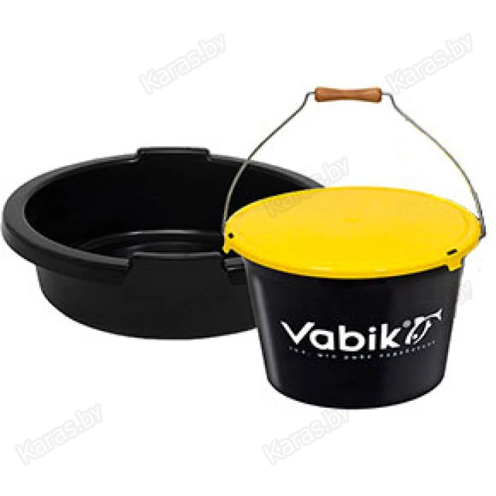 Ведро для прикормки Vabik PRO 13 л с тазом и крышкой