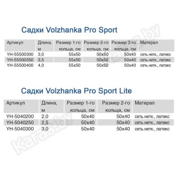 Садок Volzhanka Pro Sport Lite 200х50х40см (латекс)