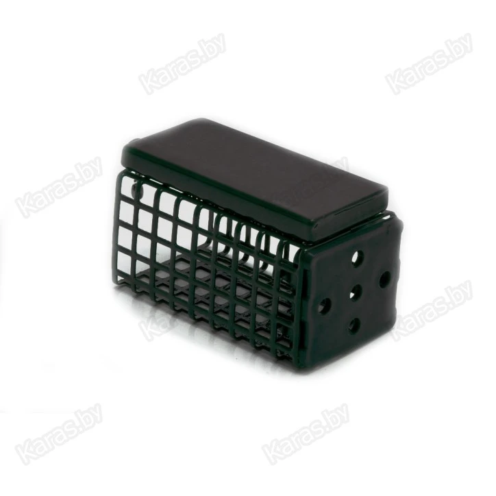 Кормушка фидерная Wirek FD, квадратная с дном, 25x32 мм, длина 37 мм (10г)