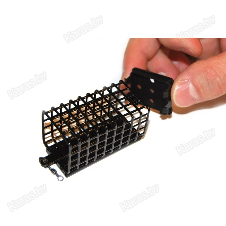 Кормушка фидерная Wirek FD, квадратная с дном, 25x32 мм, длина 37 мм (10г)
